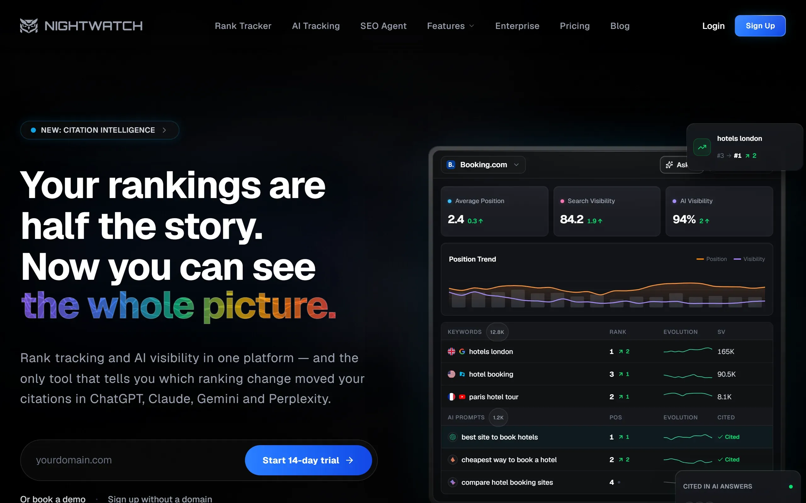 Nightwatch product page screenshot