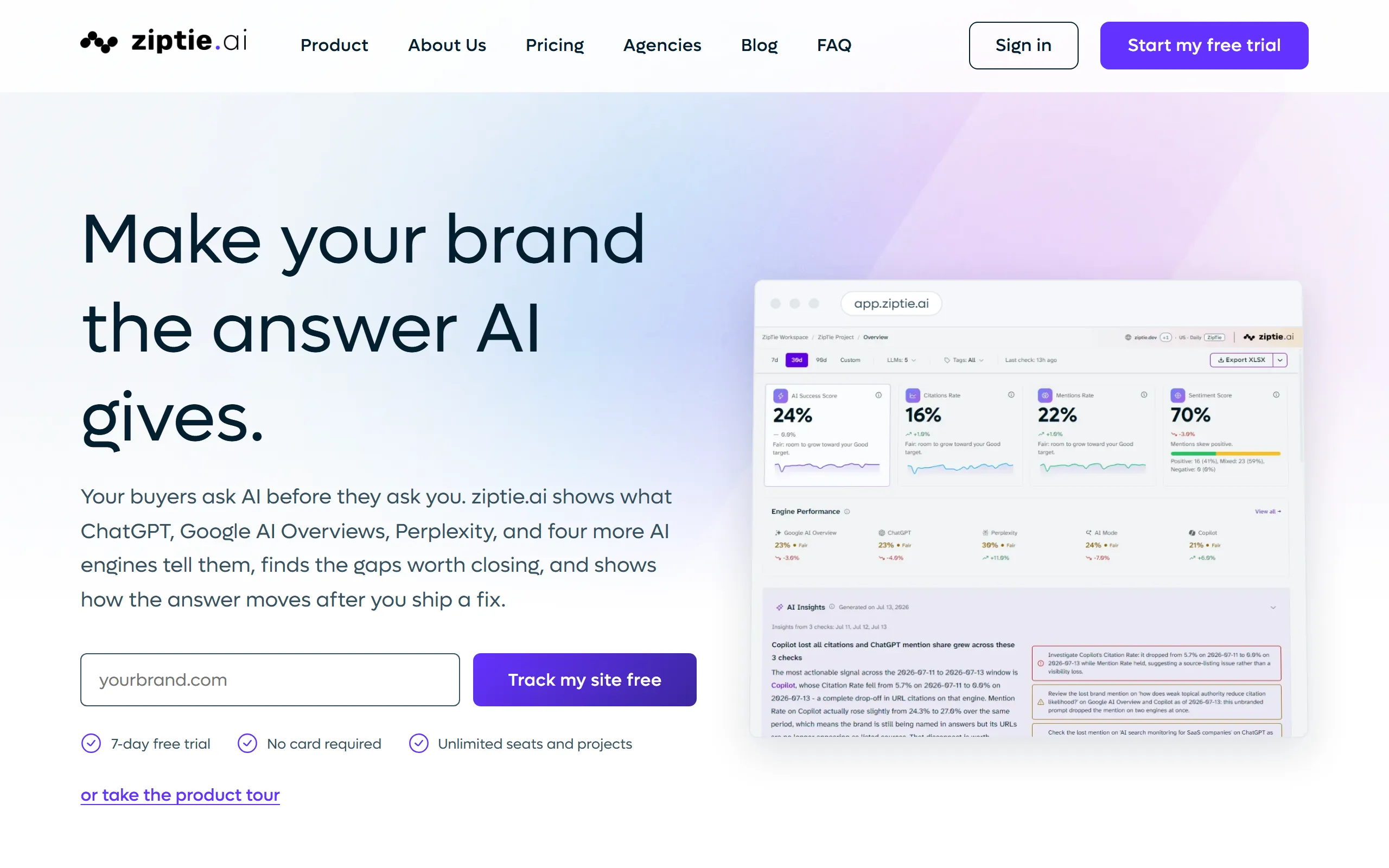 ZipTie product page screenshot