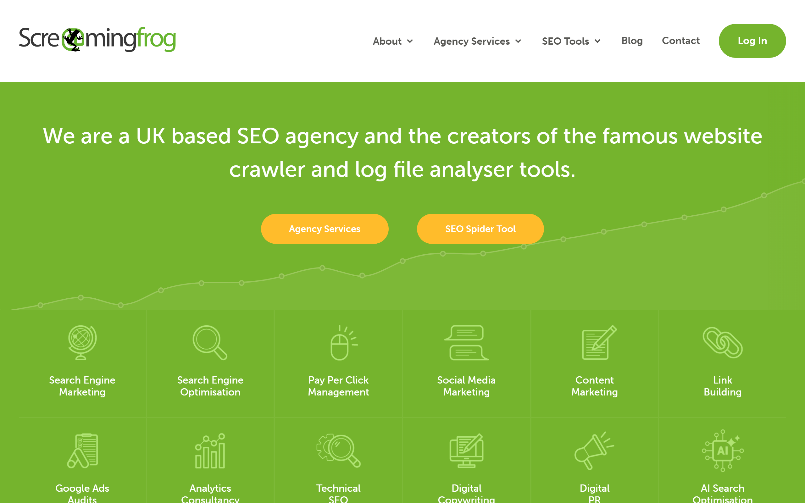 Screaming Frog SEO Spider product page screenshot