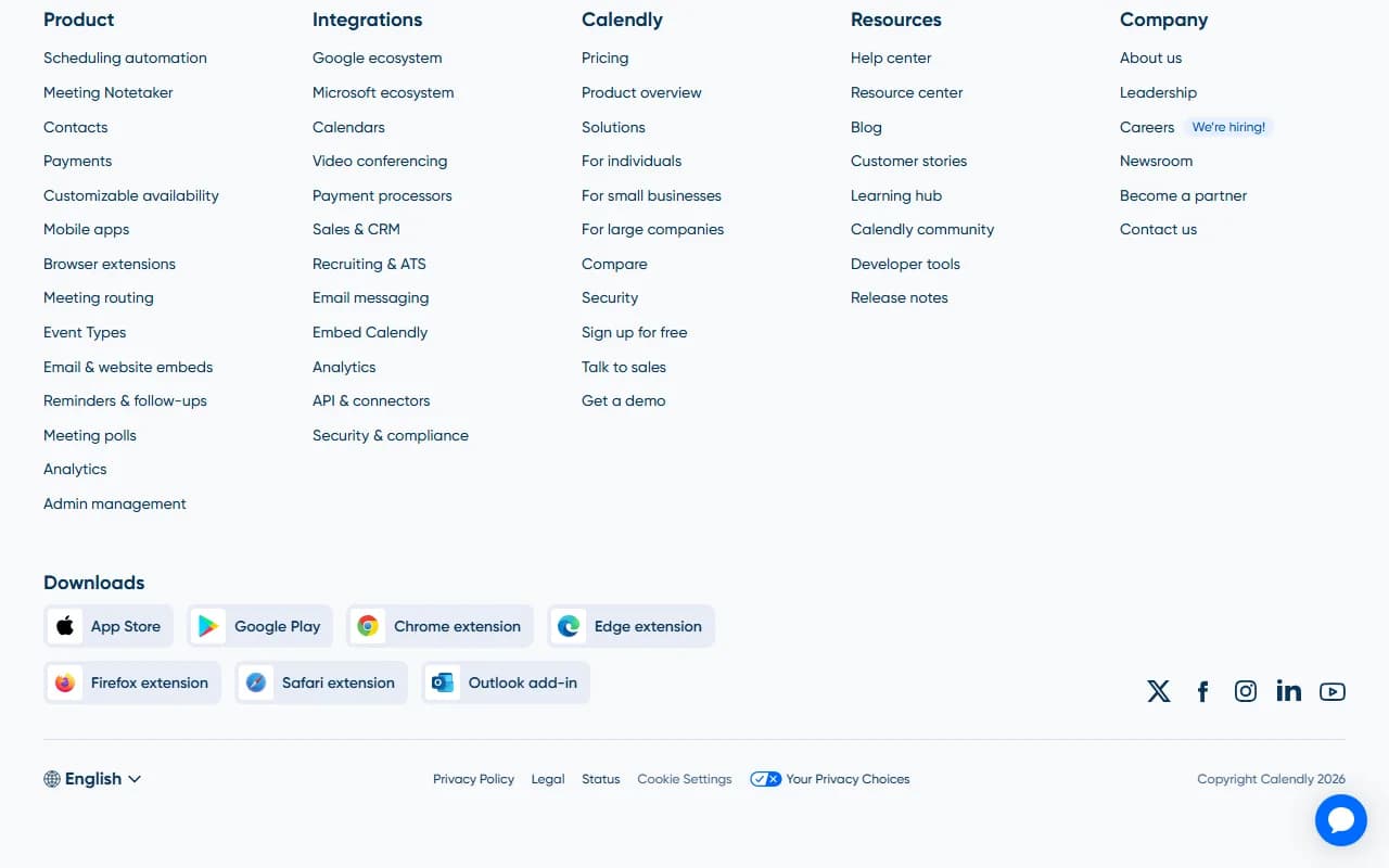 Calendly Free homepage screenshot