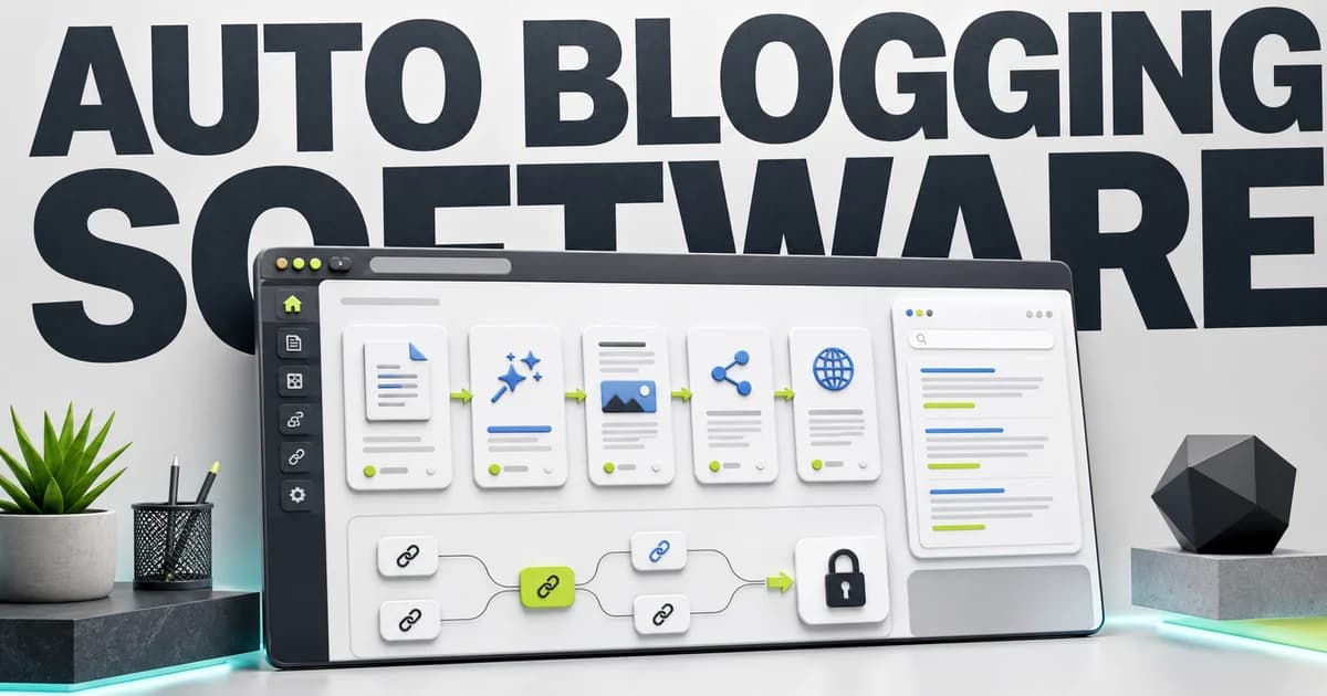 Best auto blogging software editorial illustration