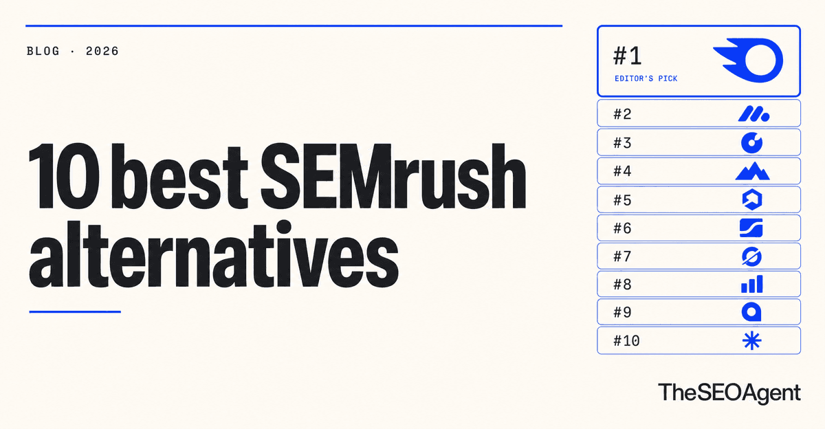 10 best SEMrush alternatives in 2026, ranked cover image