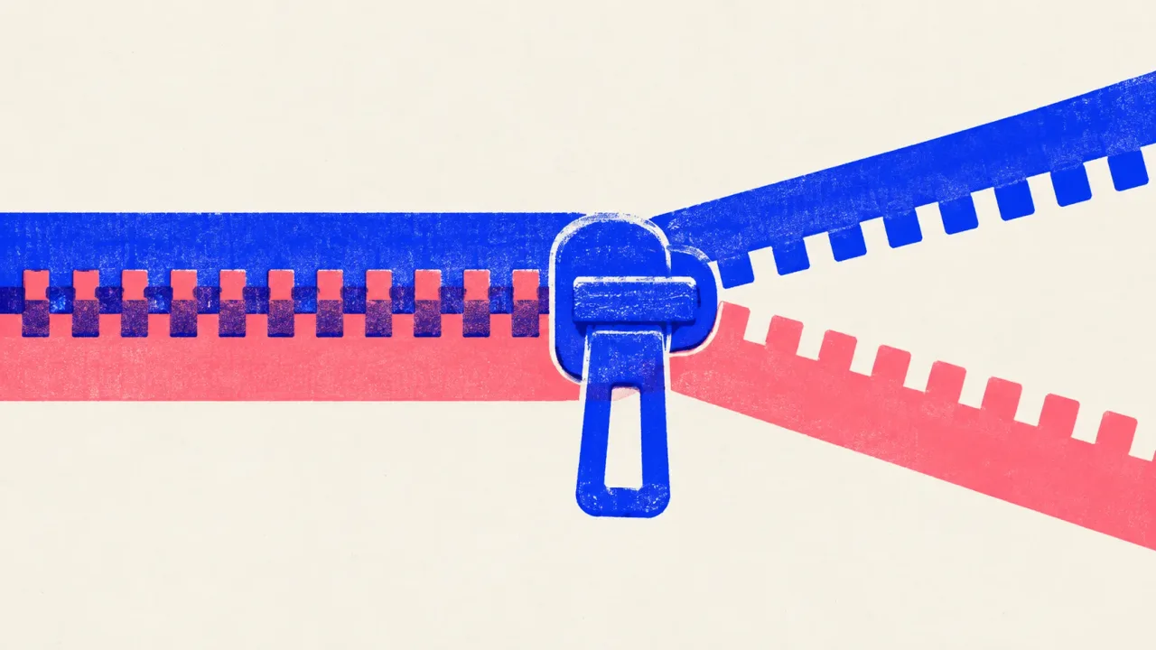 Editorial illustration: a half-open zipper, standing for the gaps between your page and the pages that outrank it
