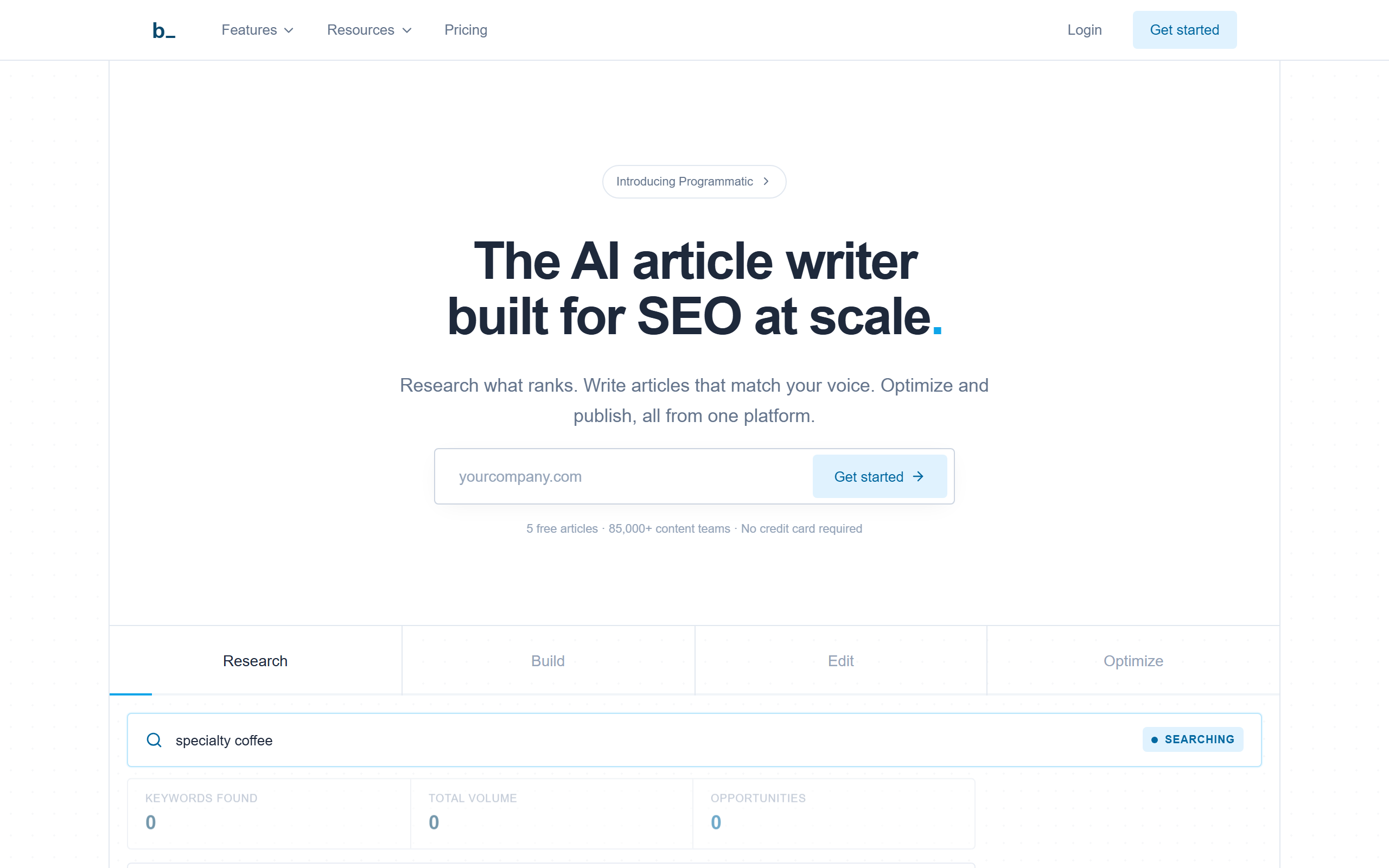Byword.ai homepage screenshot