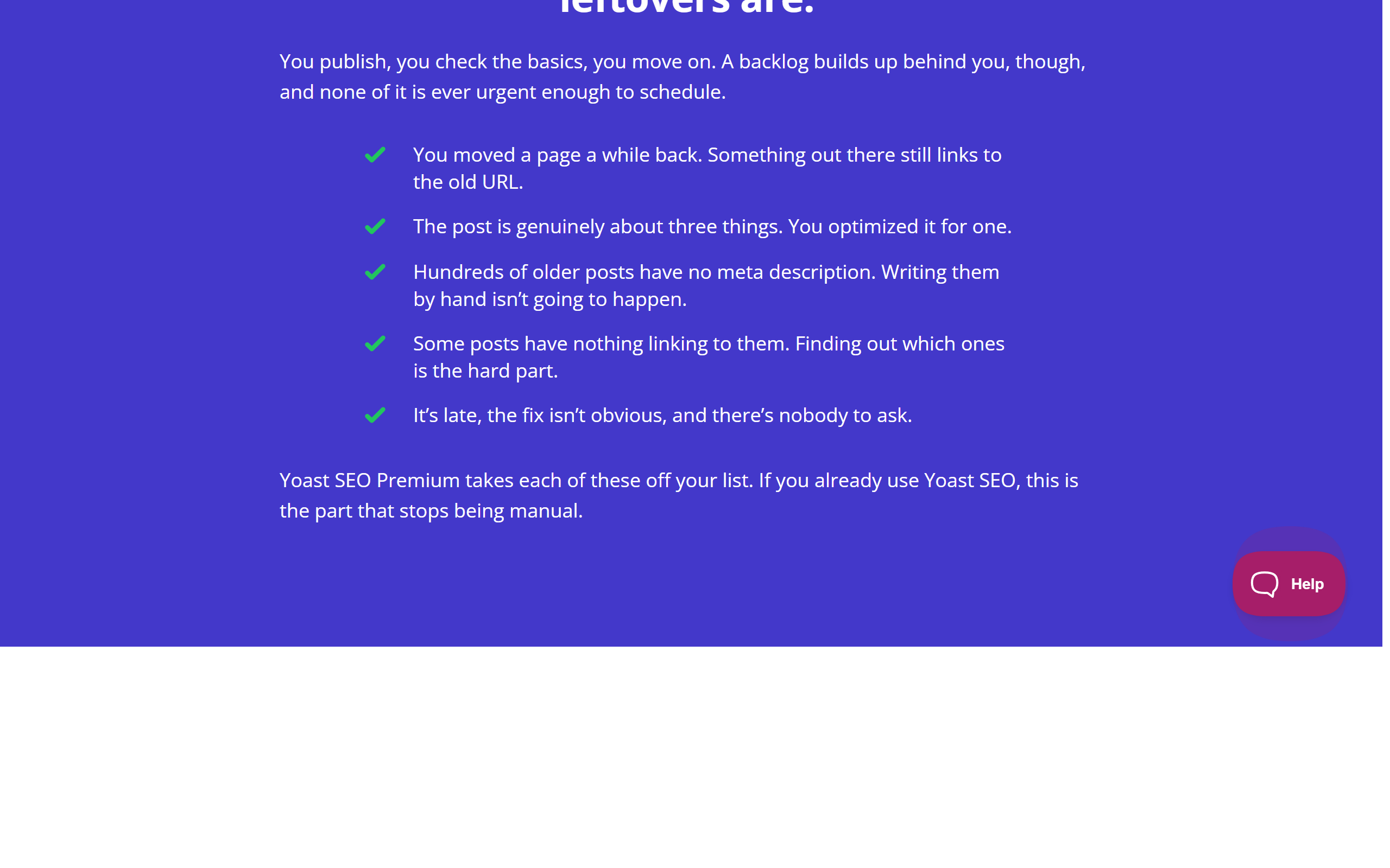 Yoast SEO plugin page showing the WordPress SEO plugin features