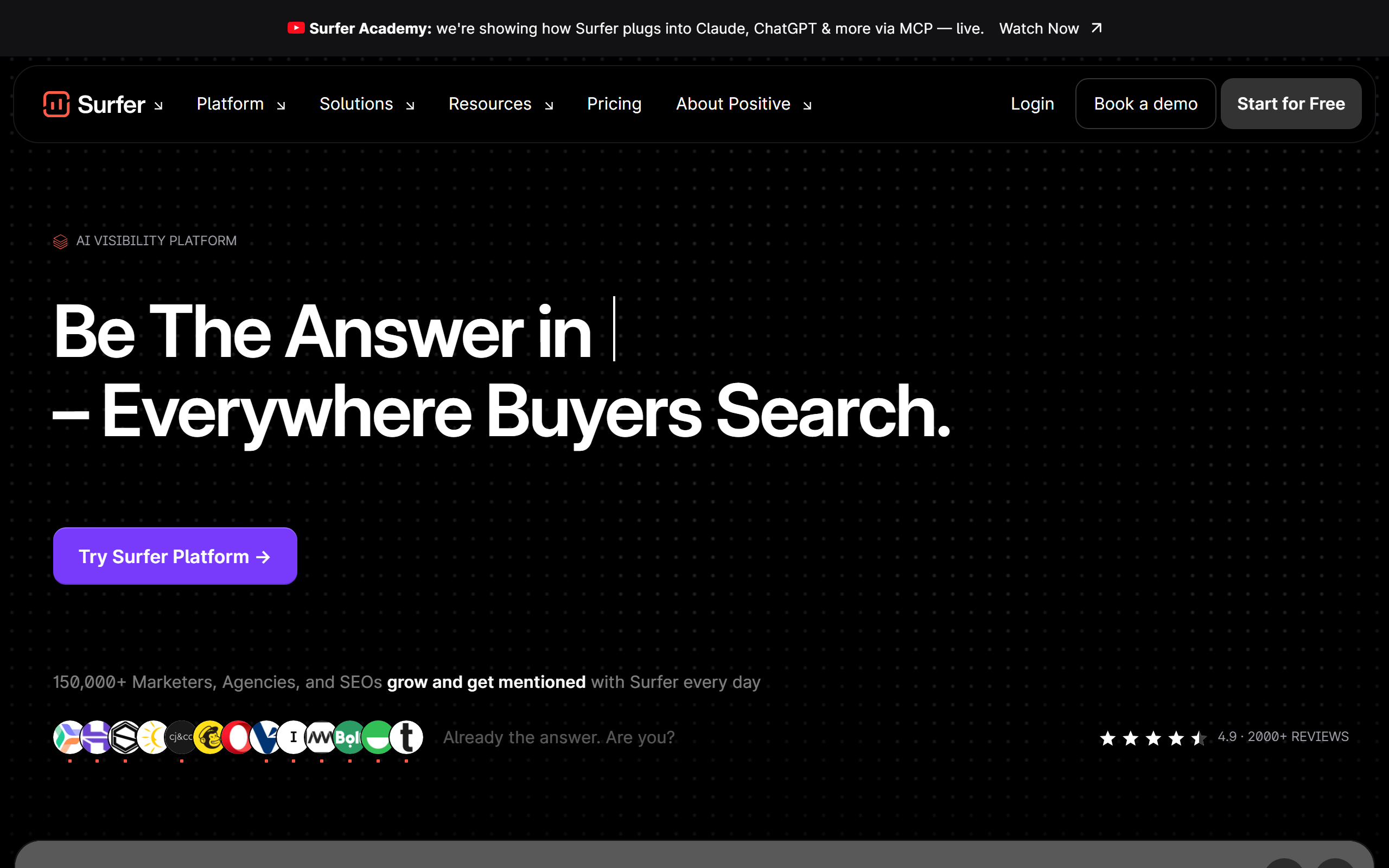 Surfer SEO screenshot