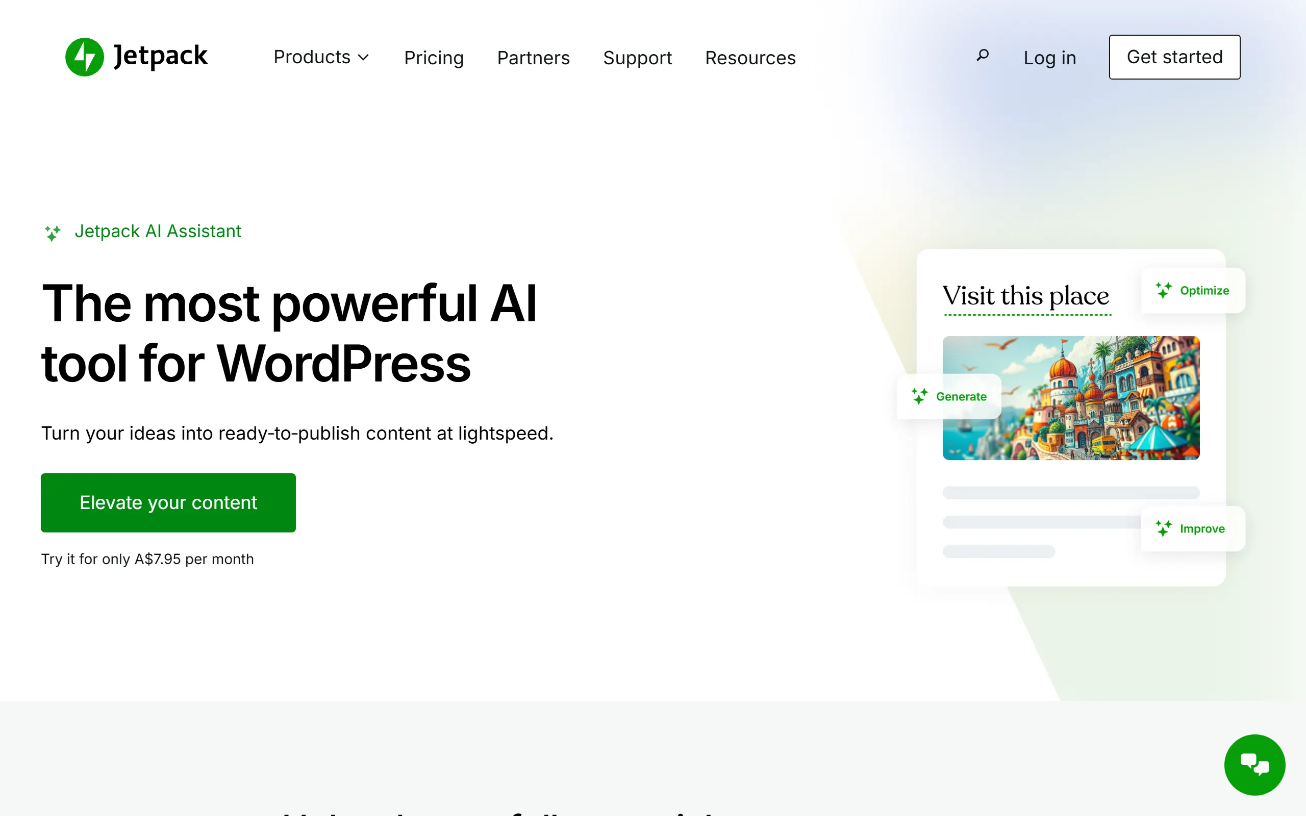 Jetpack AI Assistant product page