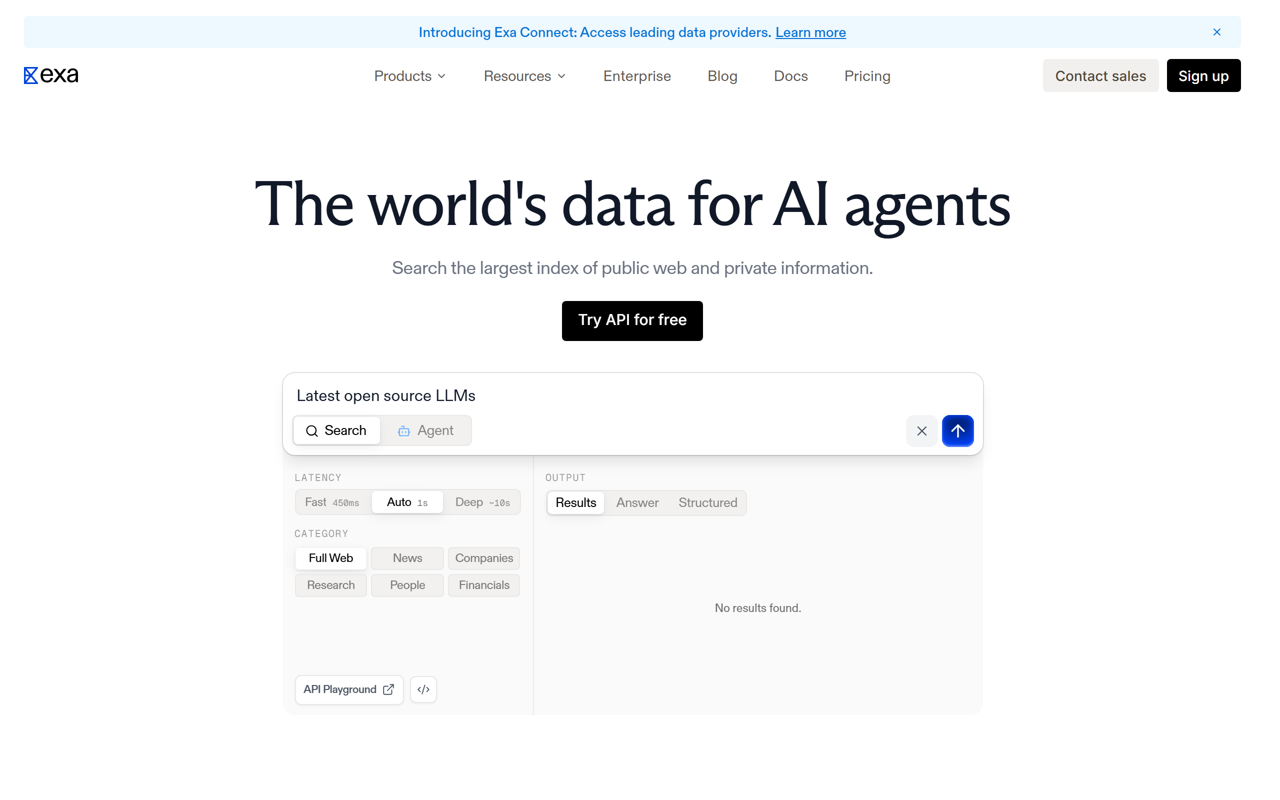 Exa screenshot