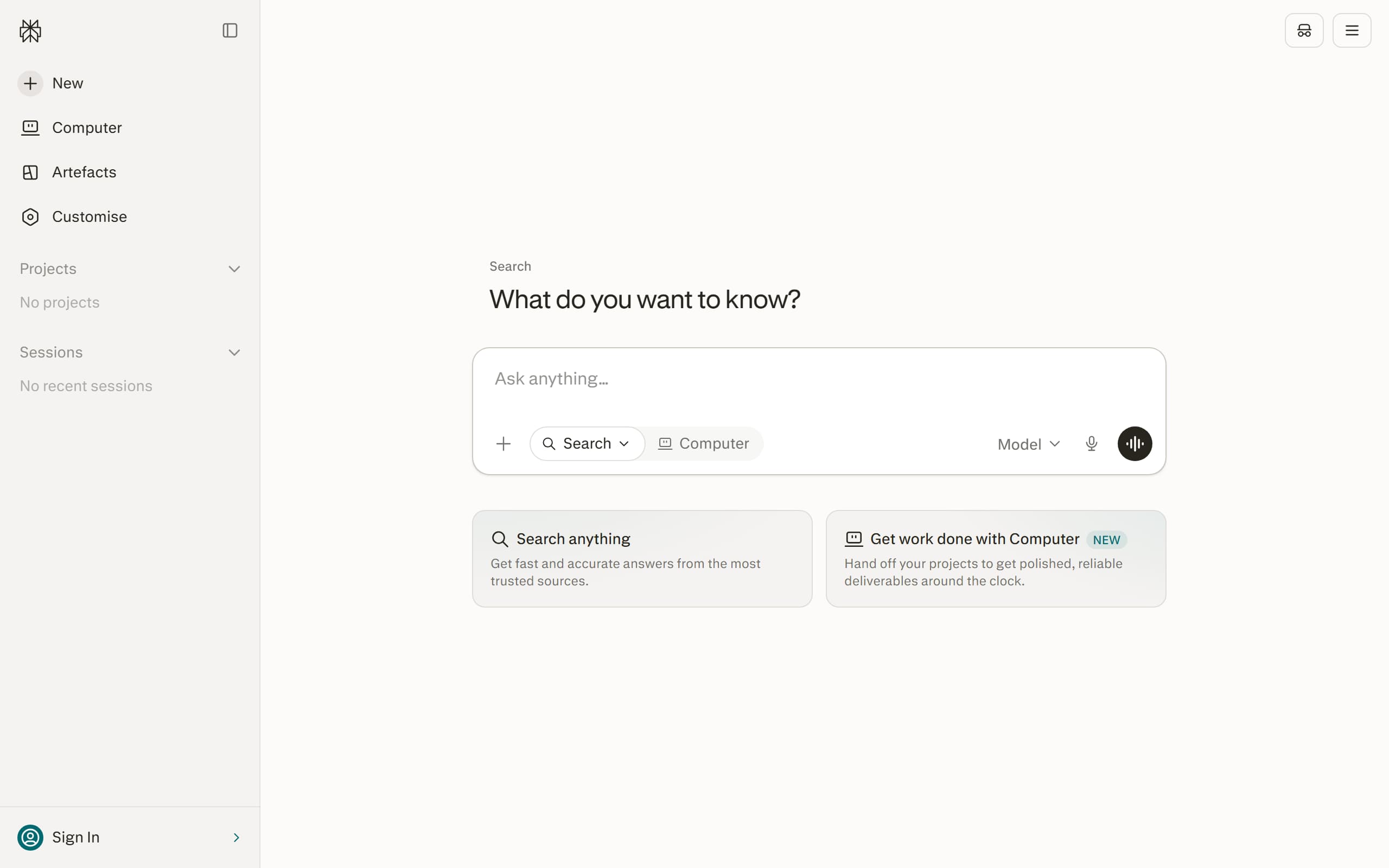 Perplexity screenshot