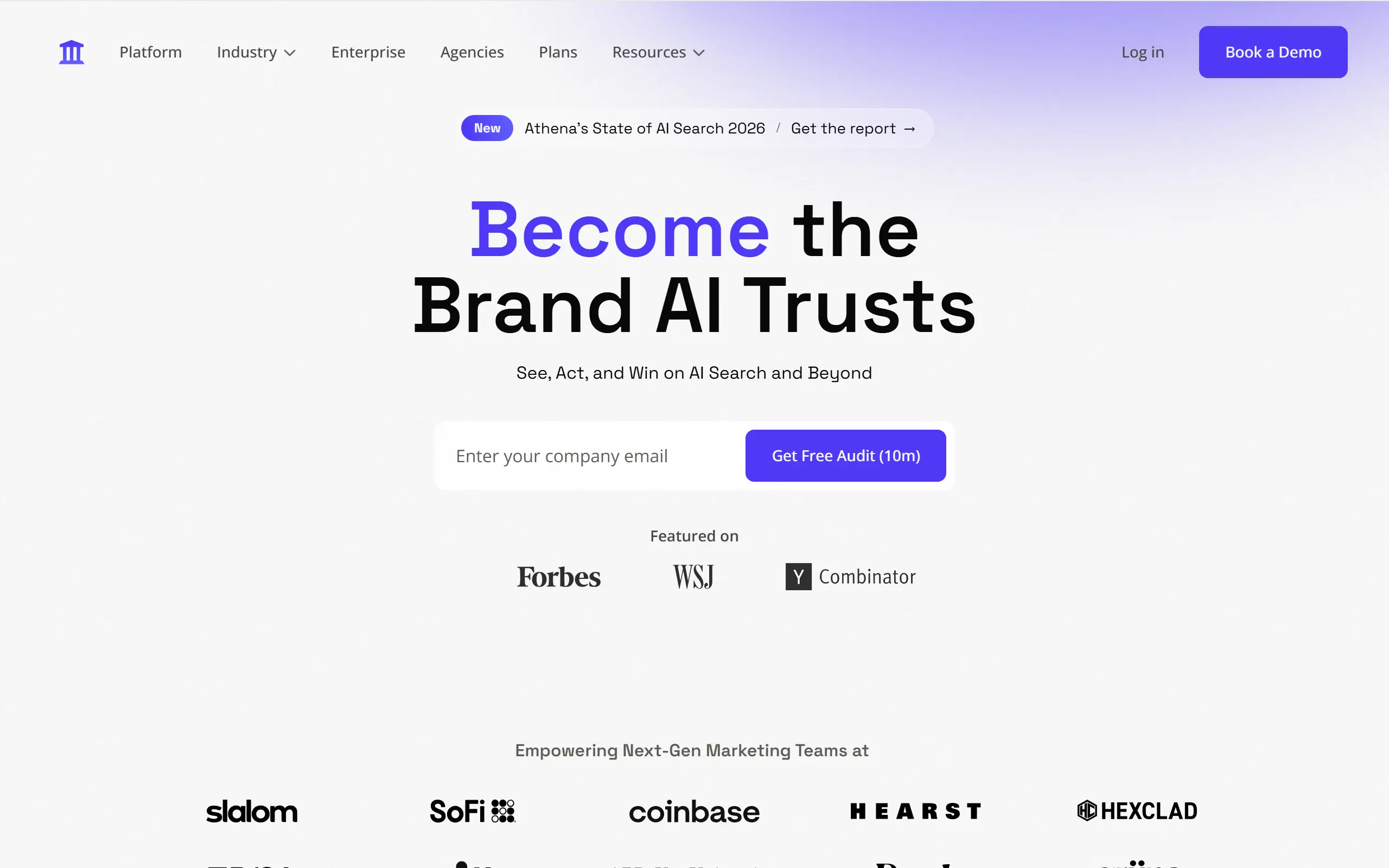 AthenaHQ product page screenshot