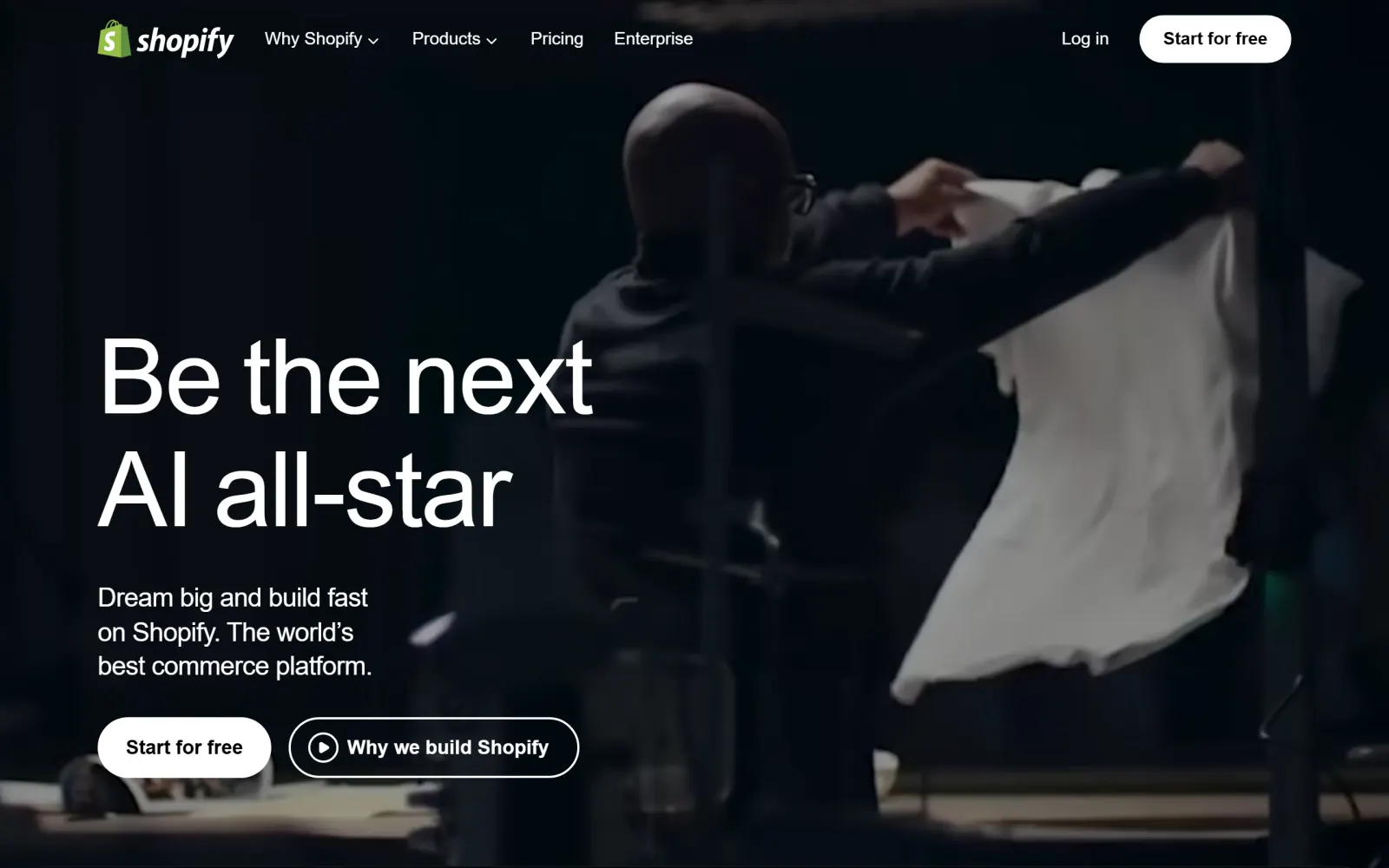 Shopify website screenshot