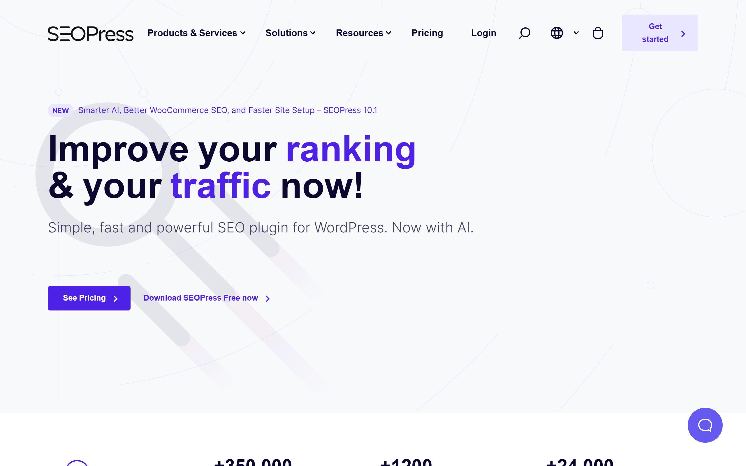 SEOPress homepage for the WordPress SEO plugin