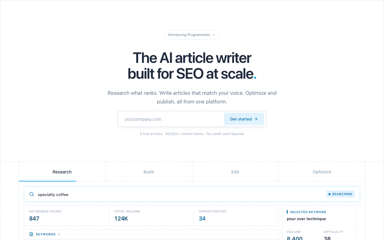 Byword AI homepage screenshot