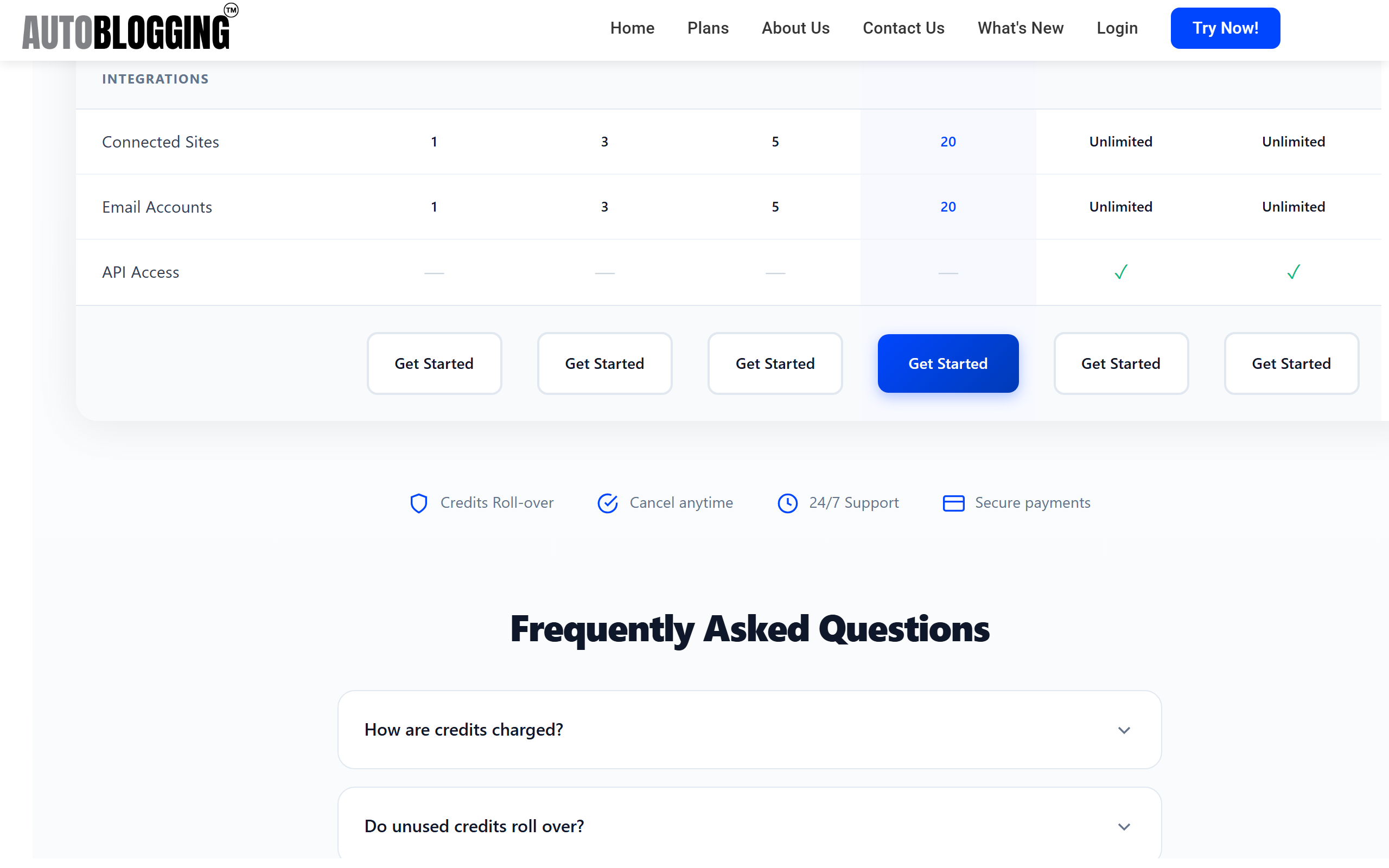 Autoblogging.ai homepage screenshot