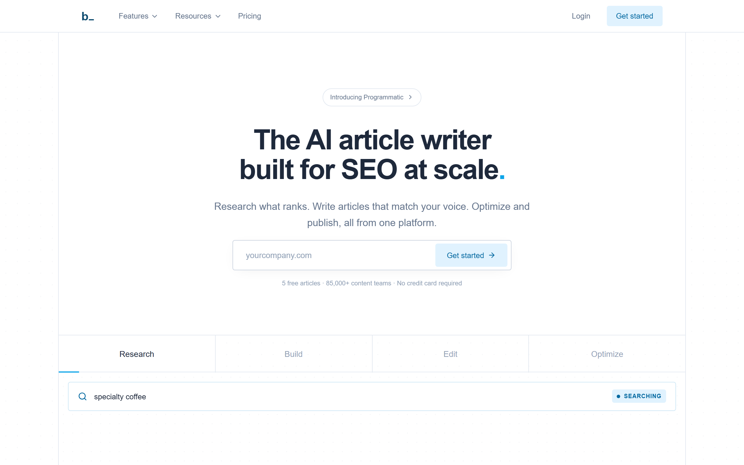 Byword.ai homepage screenshot