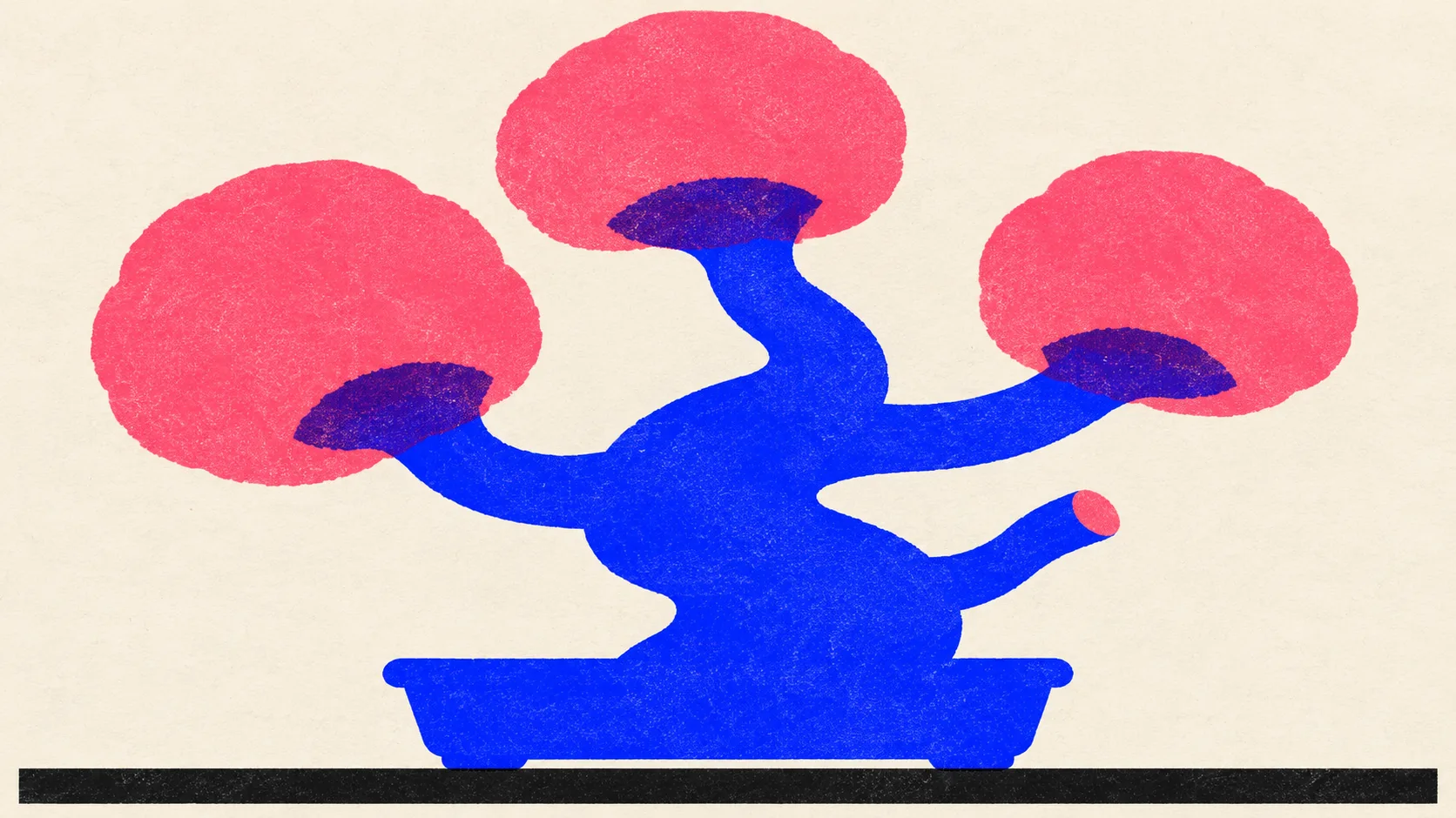 Editorial illustration: a bonsai tree with three full branches and a fourth cut back to a stub, standing for keeping the crawlers that pay you back and cutting the one that does not