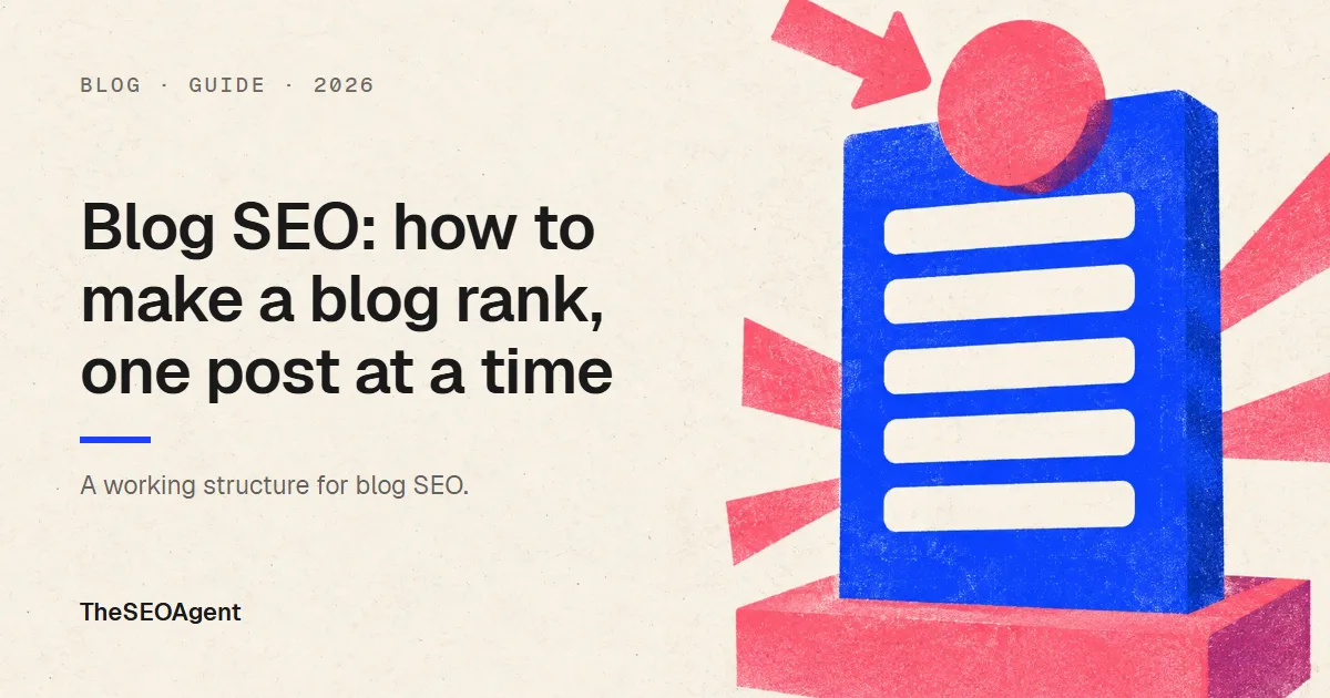 Editorial cover image for a practical guide to blog SEO