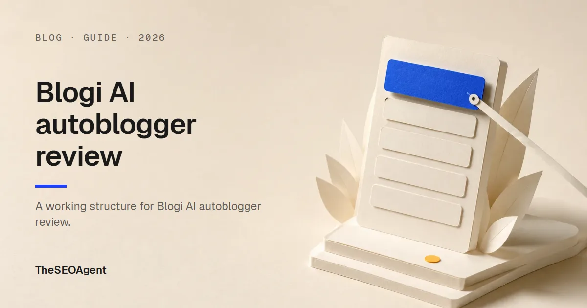 Blogi AI autoblogger review editorial illustration