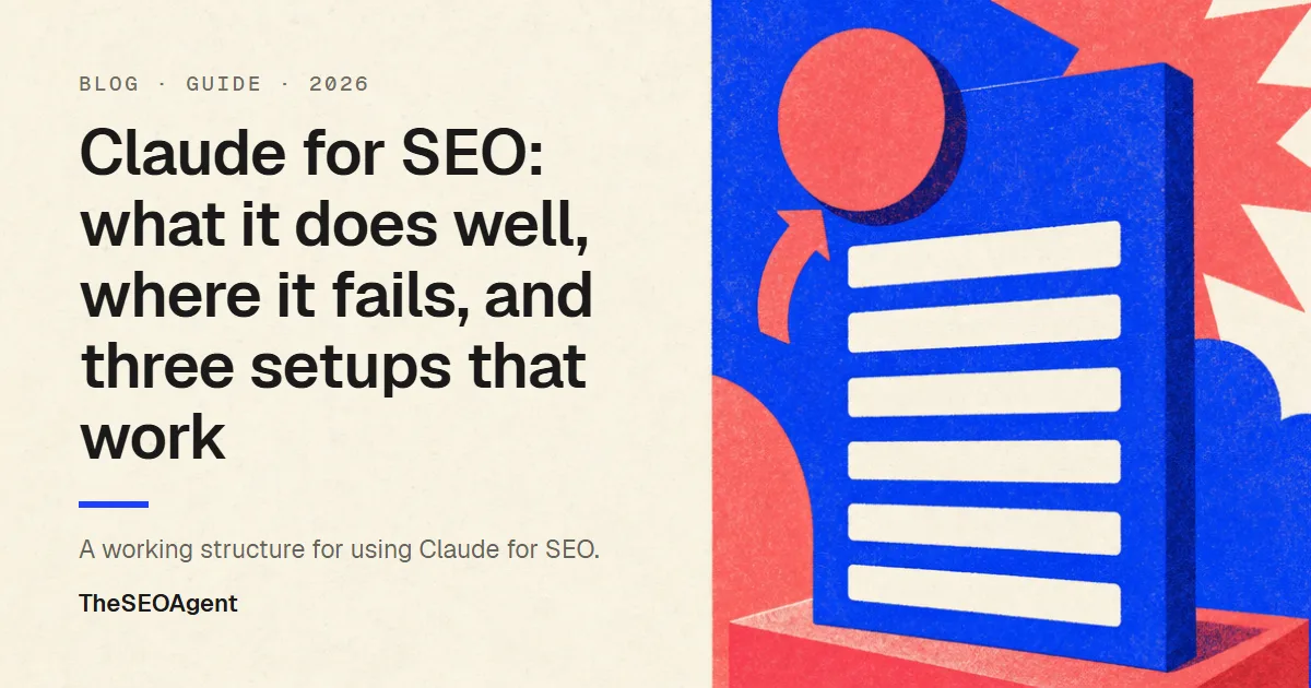 Editorial cover image for a practical guide to using Claude for SEO