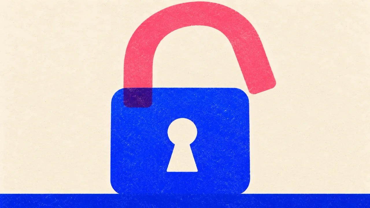 Editorial illustration: an open padlock, standing for a page that is indexed and allowed to show a snippet, so it is eligible for an AI Overview