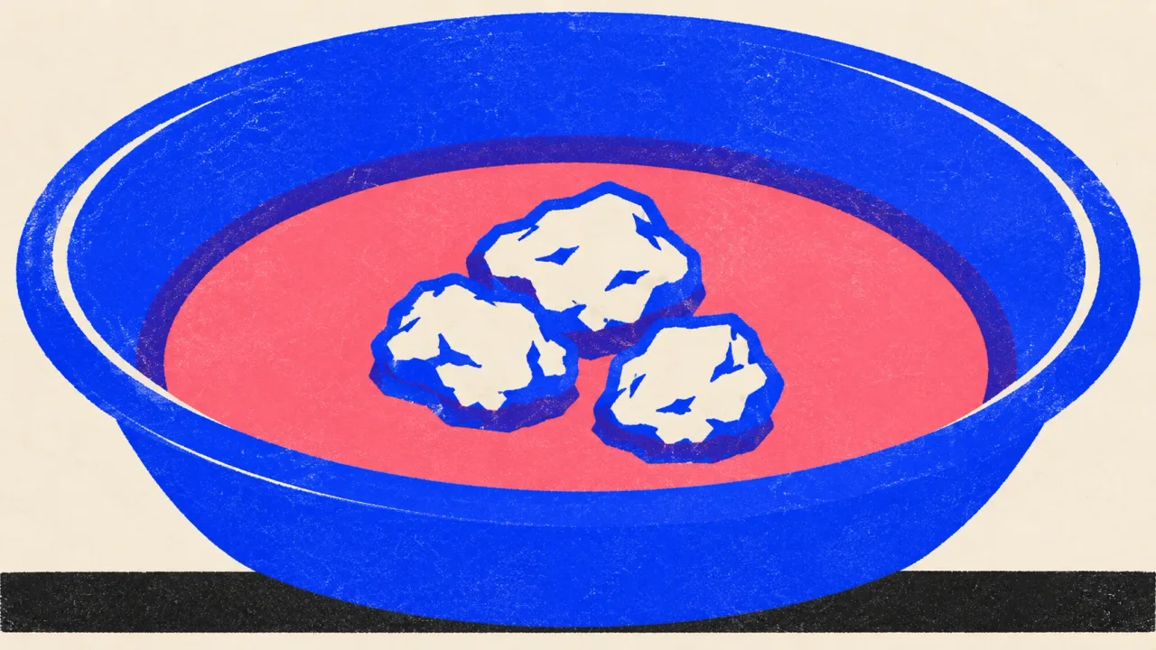 Editorial illustration: a gold pan with three nuggets left after the gravel has washed out, standing for a fact check that keeps only the claims sources support