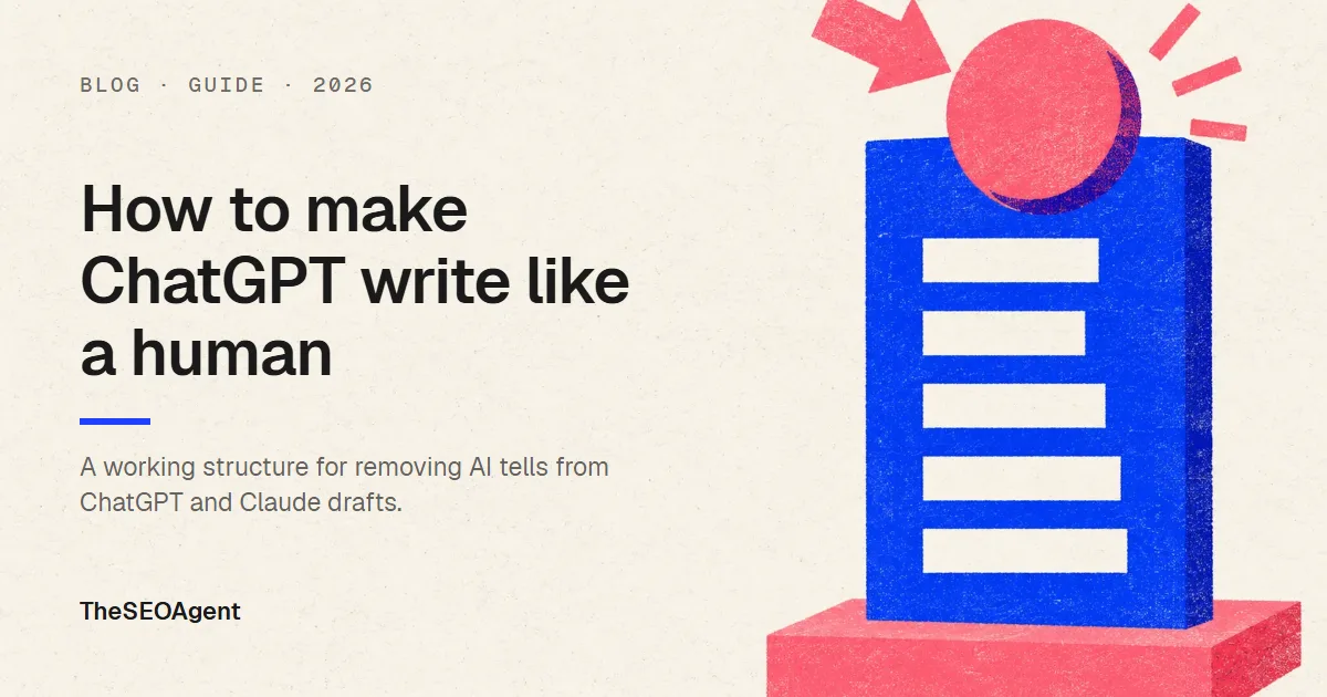 Editorial cover image for a guide on making ChatGPT and Claude write like a human