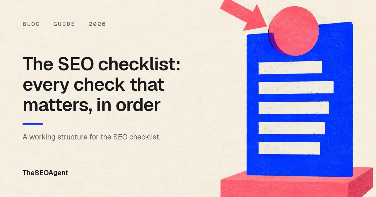 Editorial cover image for a complete SEO checklist