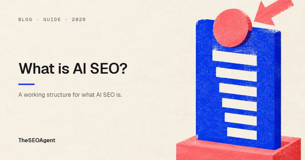 Editorial cover image for a guide on what AI SEO is: the two meanings and how AI SEO differs from traditional SEO